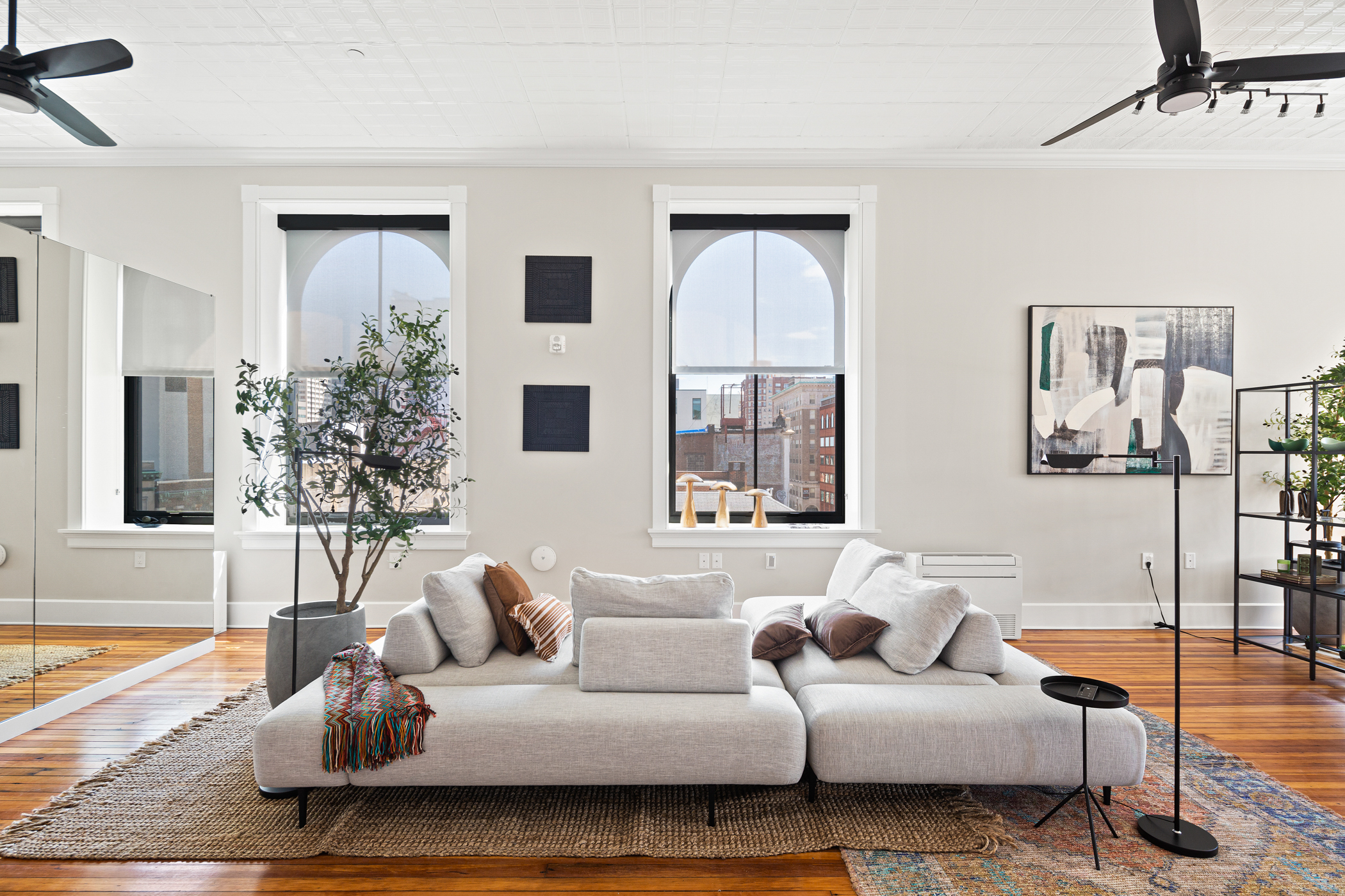 Crook Horner Lofts Interior with Arched Windows